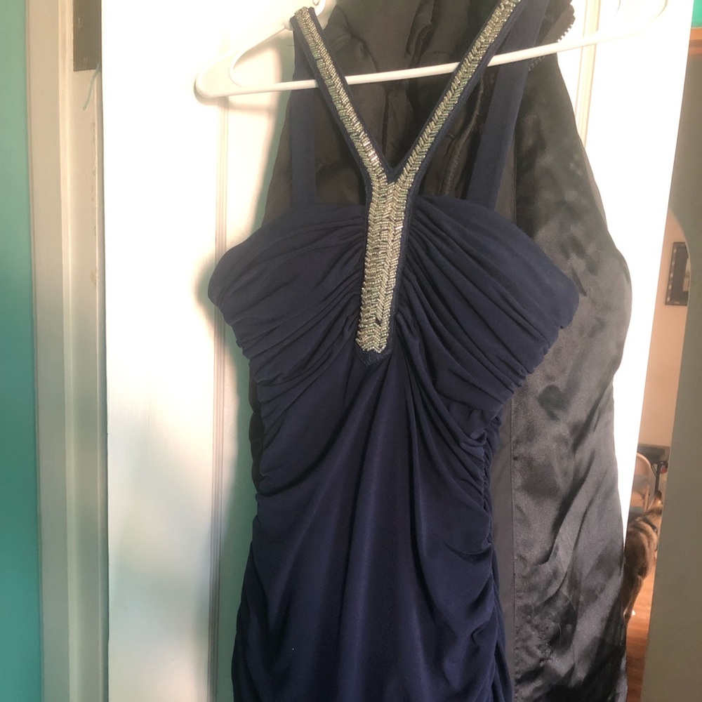 Short blue dress